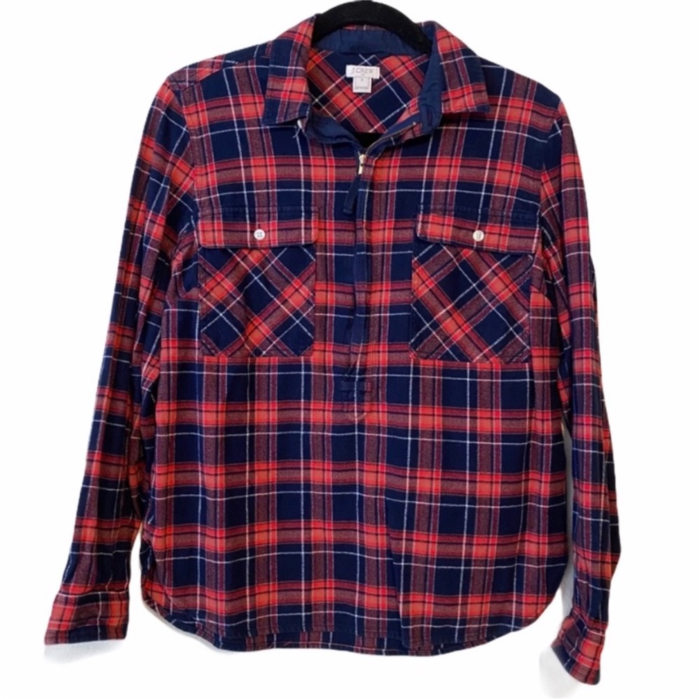 J. Crew 1/2 Zip Pullover Flannel